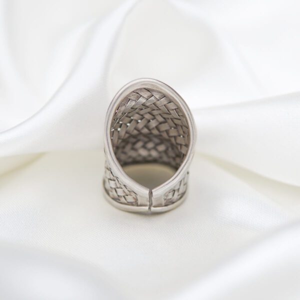 Boho Ethnic Weave Sterling Silver 925 Adjustable Tribal Woven Braided Karen Hill Tribe Women Ring