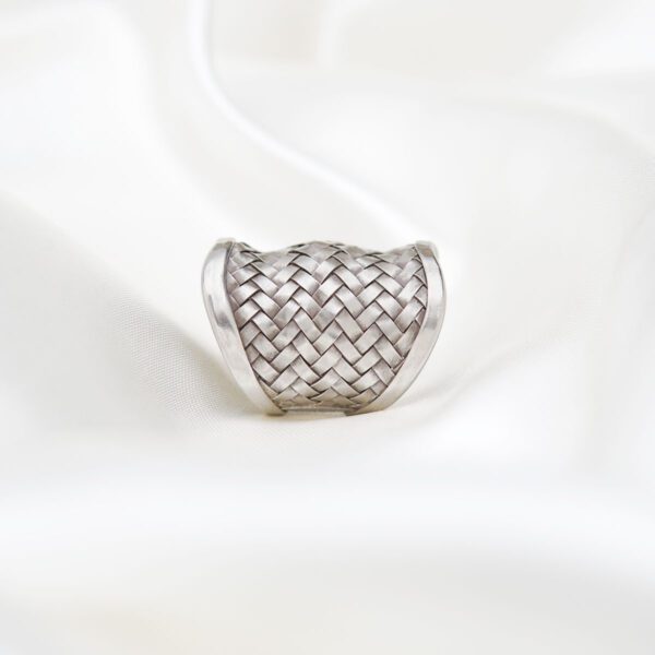 Braided Handmade Tribal 925 Silver Ring - Image 2