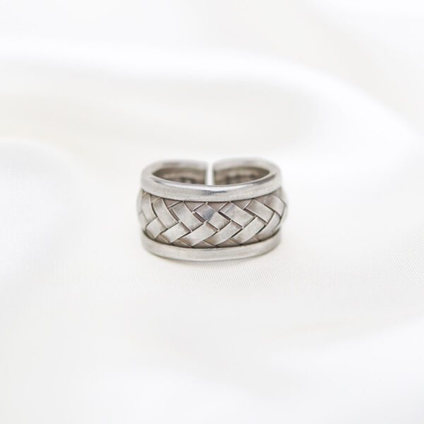 Weave Sterling Silver Hilltribe Boho Ethnic Women's Ring