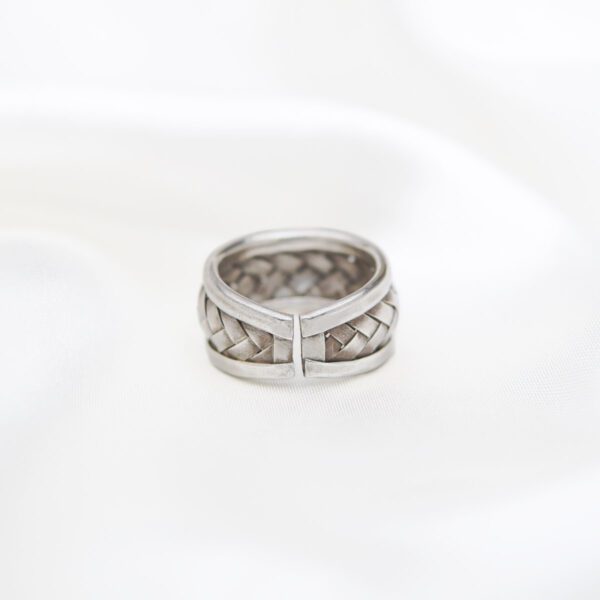 Weave Sterling Silver Hilltribe Boho Ethnic Women's Ring