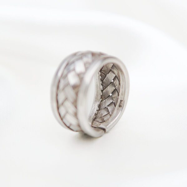 Weave Sterling Silver Hilltribe Boho Ethnic Women's Ring