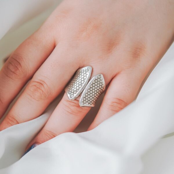 Tribal Snakeskin Adjustable 925 Silver Women's Ethnic Ring