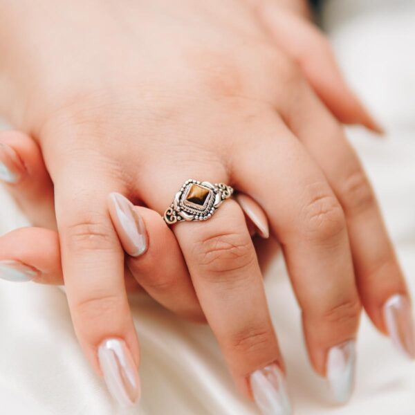 Tiger Eye Sterling Silver Ring - Image 3