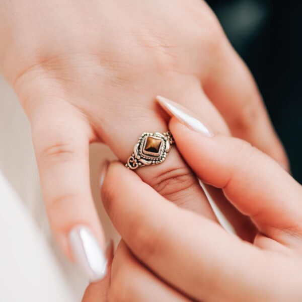 Tiger Eye Sterling Silver Ring - Image 2