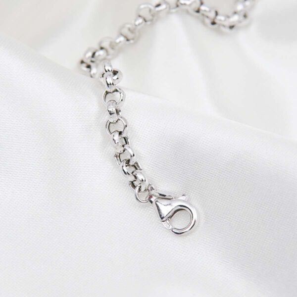 Rolo Chain Bracelet 925 Silver (Rhodium Plated)- 5mm - Image 4