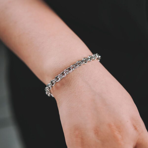 Rolo Link 925 Silver Bracelet - Image 2