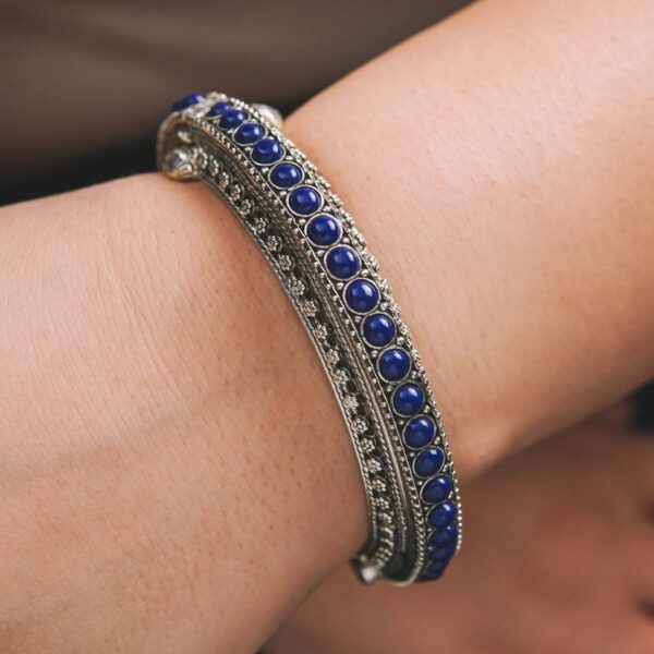 Lapis Lazuli Sterling Silver 925 Bangle