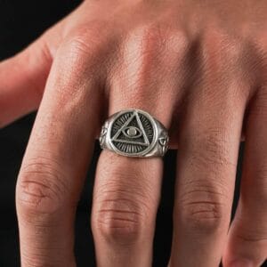 All Seeing Eye Sterling Silver Ring