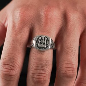 Freemason "Faith, Hope, Charity" Sterling Silver Ring