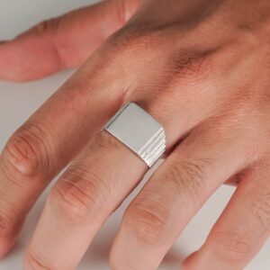 Square Signet 925 Silver Ring