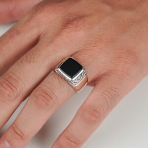 Onyx Sterling Silver Ring