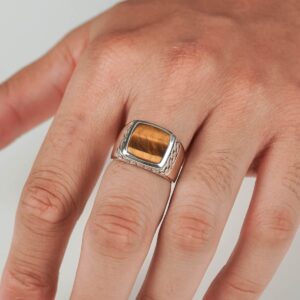 Tiger Eye 925 Sterling Silver Ring